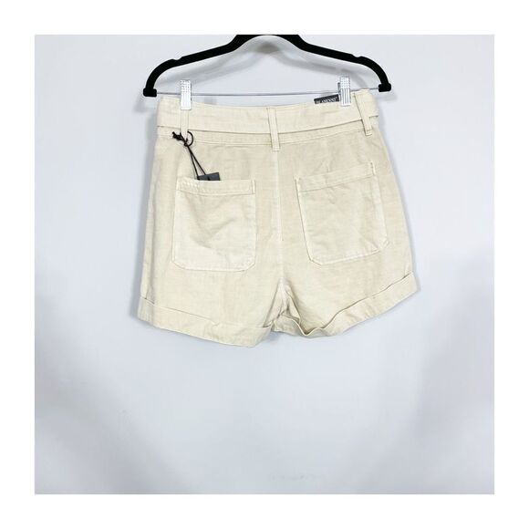 BlankNYC Marshmallow Shorts Womens Belted Cream High Rise Ladies 29 NEW - Picture 5 of 8